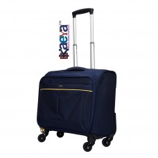 OkaeYa 16 inch 4 wheel Trolley Cabin Bag- Exclusive Pilot Bag Shape-Blue